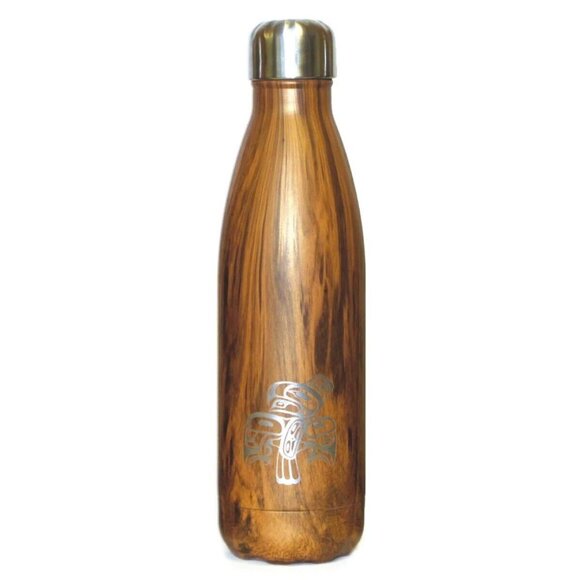 Wood Grain Haida Eagle Water Bottle - Picture 3 of 11